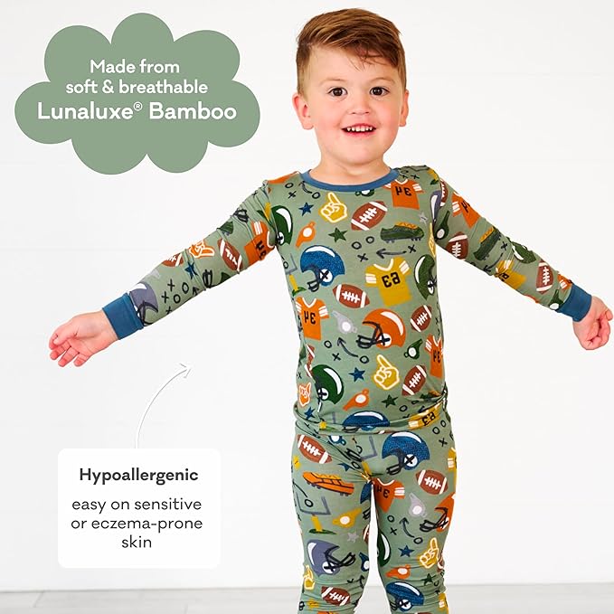 Little Sleepies Two-Piece Pajama Set for Boys & Girls, Soft Viscose from Bamboo Toddler Pajamas for Kids, Family Matching PJs