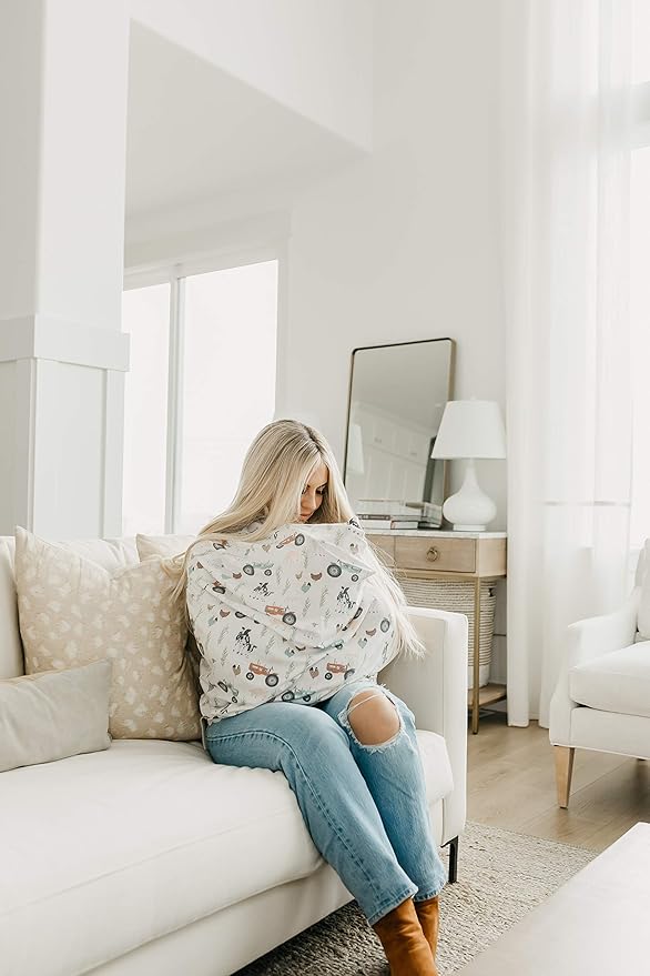 Jo Copper Pearl Multi-Use Cover: Car Seat, Nursing & Stroller Cover - Stretchy Fabric, All-Season, Stylish Designs, Easy Mom Access