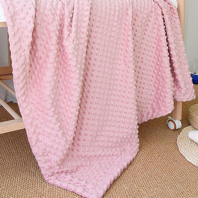 CREVENT Cozy Soft and Warm Sherpa Baby Blanket for Infant Toddler's Crib Cot Stroller Gift for Baby Girls All Season Use(30"X40" Pink Dot)