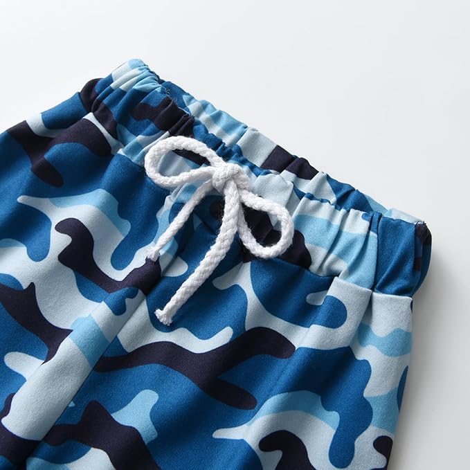 KuKitty Newborn Infant Baby Boy Clothes Long Sleeve Romper + Pants + Hat 3PCS Outfits Set