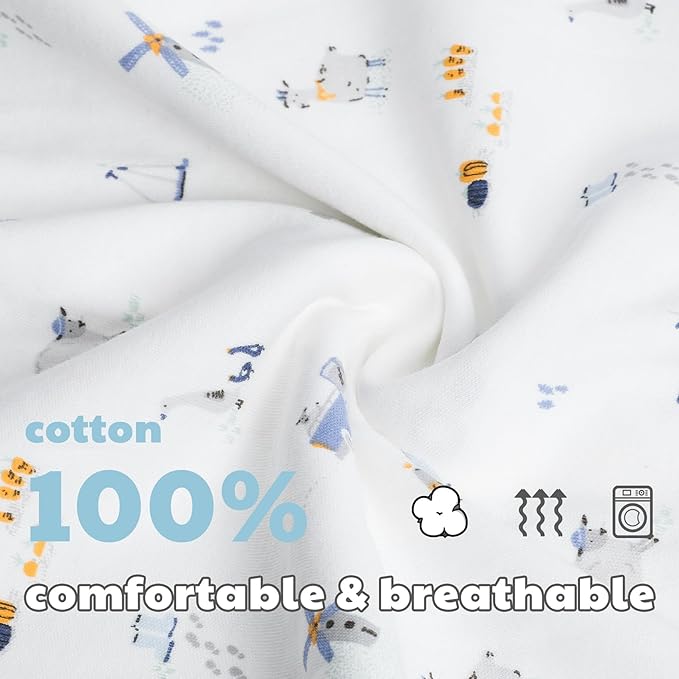 3-Pack 100% Cotton Baby Boy Rompers,0-24Months Short Sleeve Toddler Romper,Breathable Spring/Summer Clothes