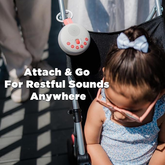 SlumberPod SlumberCalm Portable Sound Machine | White Noise Sound Machine Baby | Shhh Mode | 21 Relaxing Sleep Sounds | Travel Sound Machine | Rechargeable Night Light | Baby Registry Gift