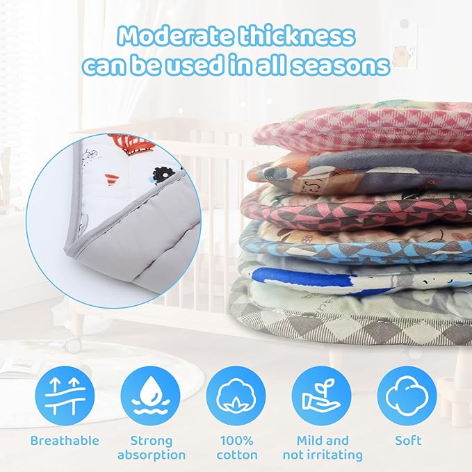 Baby Stroller Cushion,Infant Car Seat Insert-Reversible Universal Breathable and Soft Newborn Stroller Mat,100% Cotton Cover Toddler Seat Pad Liner-34x78cm,1 Pack(Car+Gray)