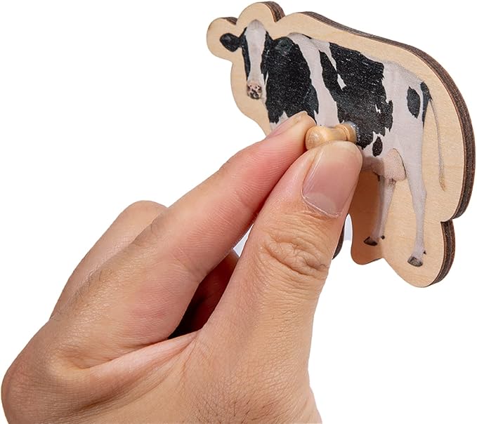 Adena Montessori AInteractive Animal Puzzle Set: Discover The World of Animals and Their Diets PuzzleToys for 2 Years Old Toddler Infant