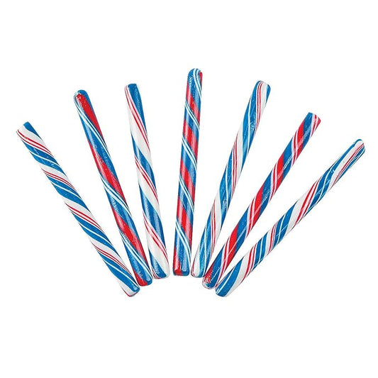 Red, White, and Blue Candy Canes - Great for 4th of July - 80 Pieces - Individually Wrapped