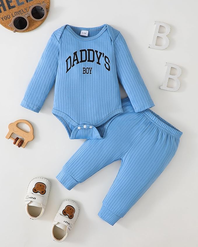 SUNNY PIGGY Baby Boy Clothes Newborn Infant Boys Outfits Romper Hat Pants 3PC Set 0-3 3-6 6-12 12-18 Month Clothing Gift