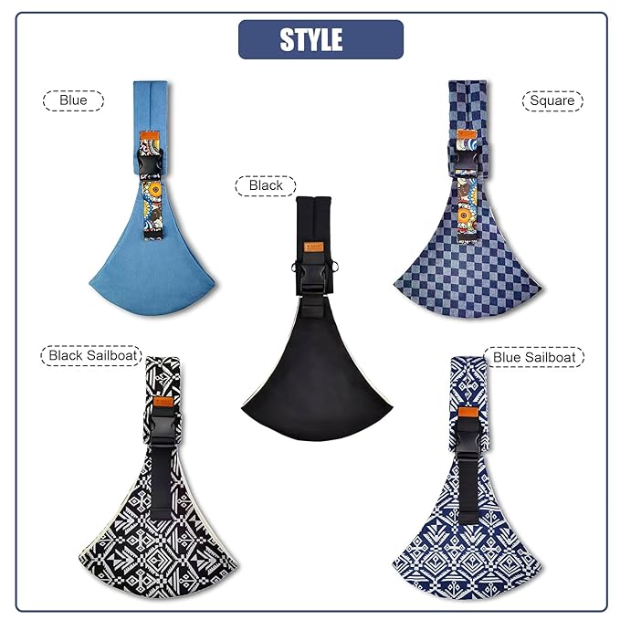 Baby Sling Carrier,Baby Sling,Toddler Carrier,Adjustable and Non-Slip Hip Seat Carriers Carrying 10-30 lbs(Blue Sailboat)