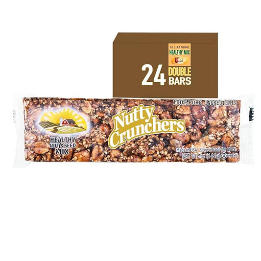 Nutty Crunchers All Natural Ingredients (Healthy Mixed, 24 Double Bars/box)