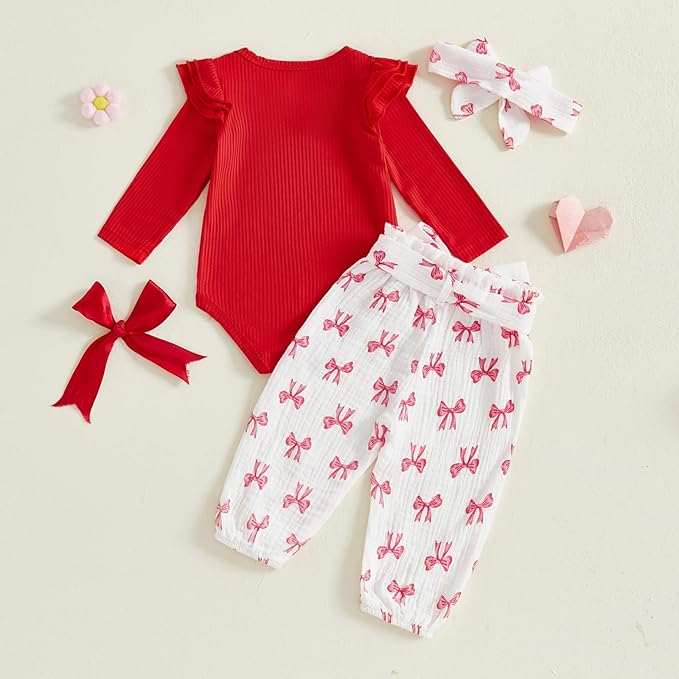 Mubineo Baby Girl Clothes Outfits Cute Flower Romper Daisy Pant Fall Winter Newborn Outfit Sets