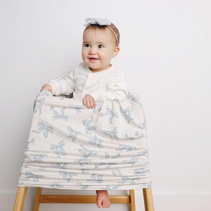 Baby Car Seat Cover Canopy and Nursing Cover Multi-Use Stretchy 5 in 1 Gift "Daphne" by Copper Pearl