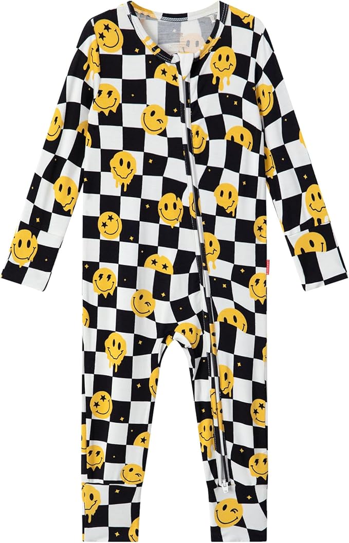 Footless Pajamas Baby Boy Girls, Viscose from Bamboo Baby Pajamas, Two Way Zipper Sleepers, Newborn Pjs