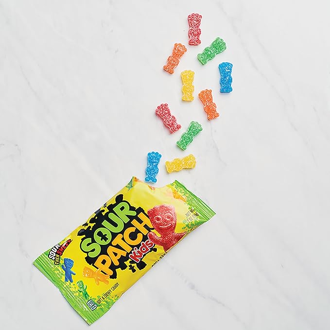 SOUR PATCH KIDS and SWEDISH FISH Mini Soft & Chewy Candy Variety Pack, Bulk Candy, 20 Snack Packs