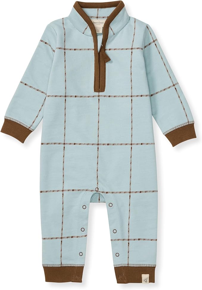 Burt's Bees Baby Boys' 100% Organic One-Piece Long Sleeve Coverall