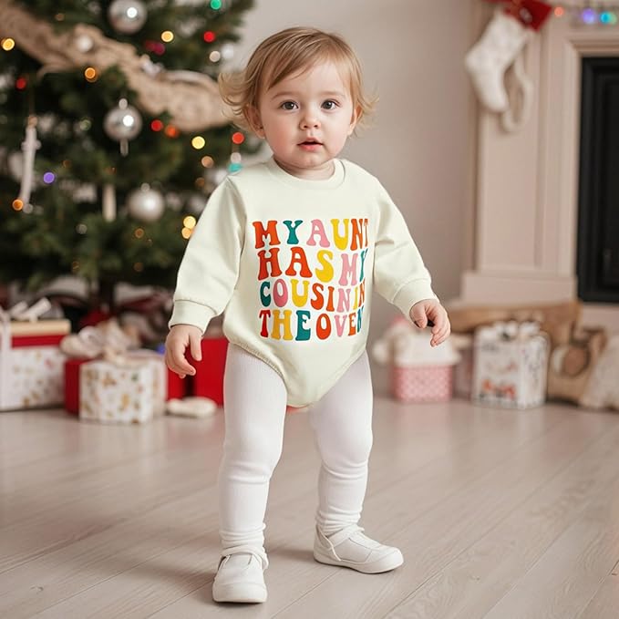 Kupretty Baby Boy Girl Sweatshirt Romper Cute Winter Fall Clothes Siblings Crew Neck Long Sleeve Bubble Infant Bodysuit