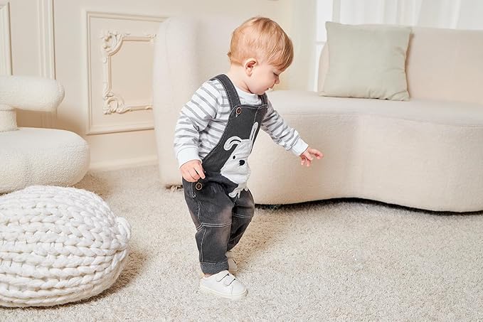 Cute Baby Boy Clothes Suit Toddler Boys' Striped long Sleeve T-Shirt+Denim Overalls Jumpsuit Pants Outfits Sets