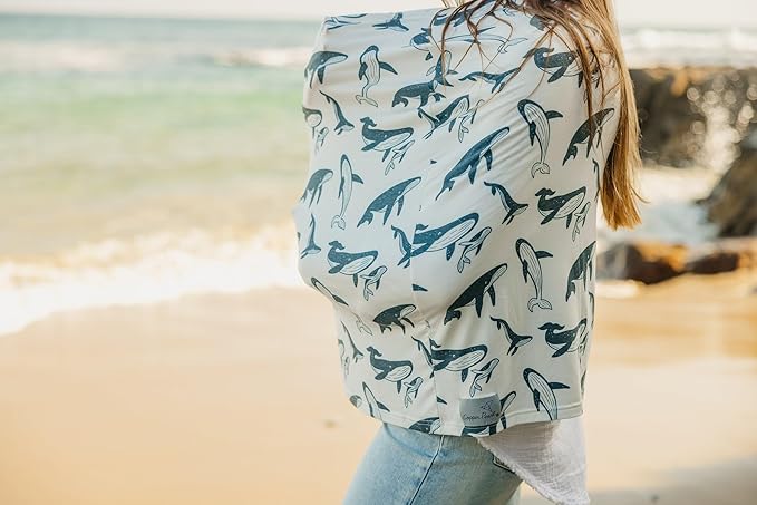 Copper Pearl Multi-Use Cover: Car Seat Covers, Nursing Cover, and Stroller Cover for Sun - Stretchy Fabric, All-Season Use, Stylish Designs, Easy Access for Moms - Cove