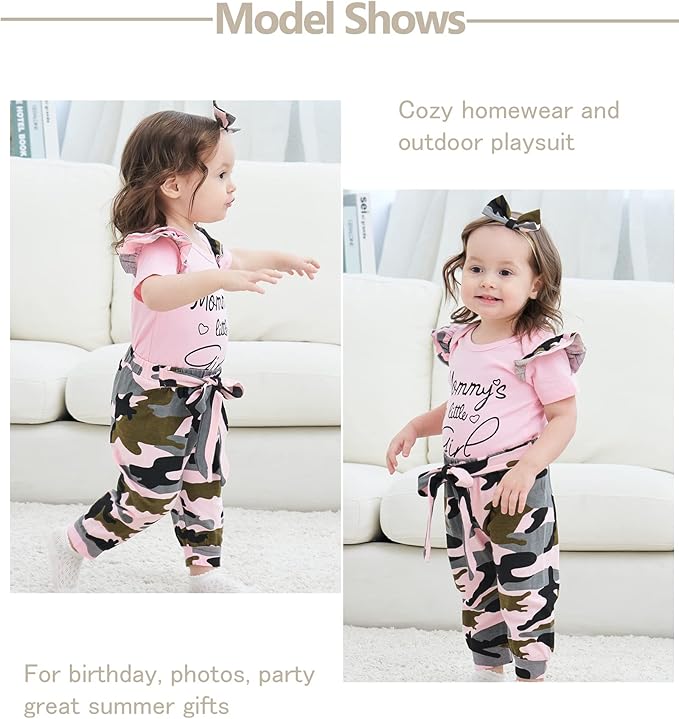 Infant Baby Girl Clothes Newborn Girl Outfit Long Sleeve Romper Pants Set Cute Baby Clothes for Girls Fall/Winter