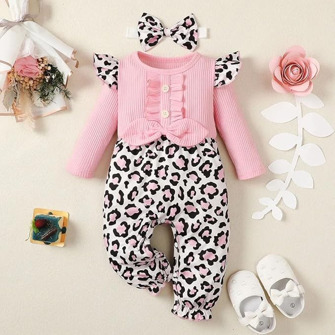 Newborn Baby Girl Clothes Jumpsuits Clothes Long Sleeve Rompers