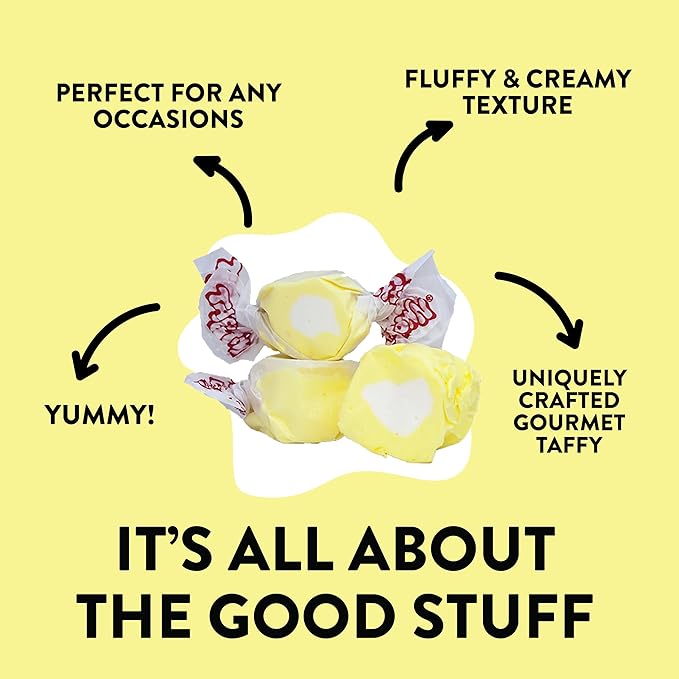 Taffy Town Saltwater Taffy, Lemon Cream, 2.5Lb