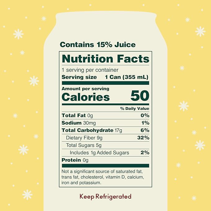 OLIPOP Prebiotic Soda Pop, Crisp Apple, Pantry Pack Packed with Prebiotics, Fiber, and Botanicals, Gluten Free, Vegan, GMO Free, 12oz (12-Cans)