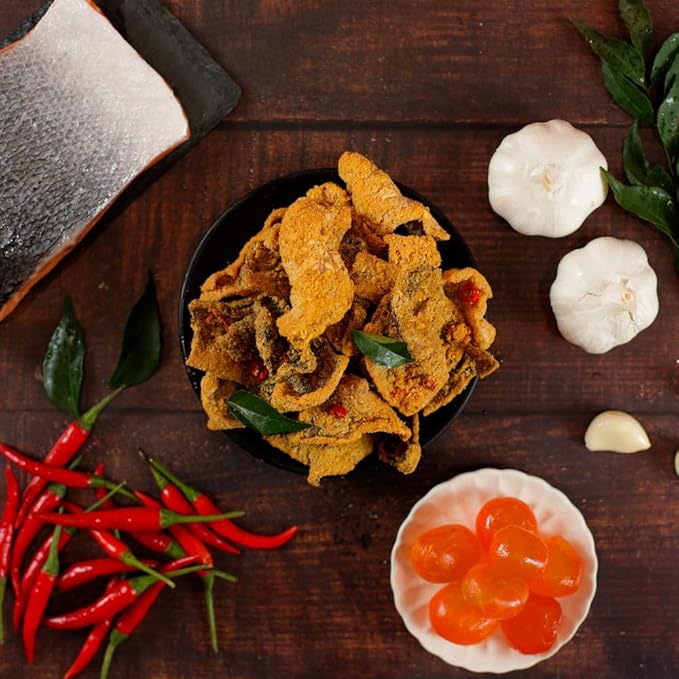 IRVINS Hot Boom Salted Egg Salmon Skins, 3.7 Ounce (Pack of 3)