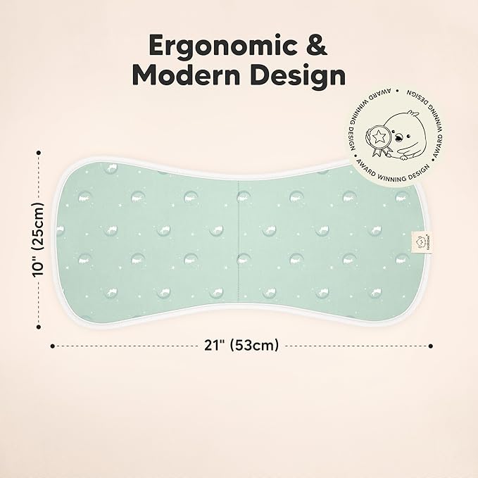 Organic Burp Cloths Baby Boy & Girl - 5-Pack Super Absorbent Cotton Burping Cloths for Babies, Soft & Plush Newborn Spit Up Rags, Infant Towels for Milk Spit Up, Unisex, Large 21" x 10" (Lunaris)