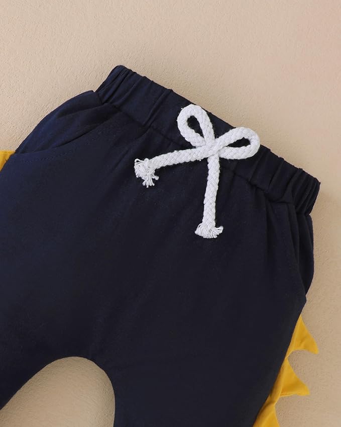 SUNNY PIGGY Baby Boy Clothes Newborn Infant Boys Outfits Romper Hat Pants 3PC Set 0-3 3-6 6-12 12-18 Month Clothing Gift