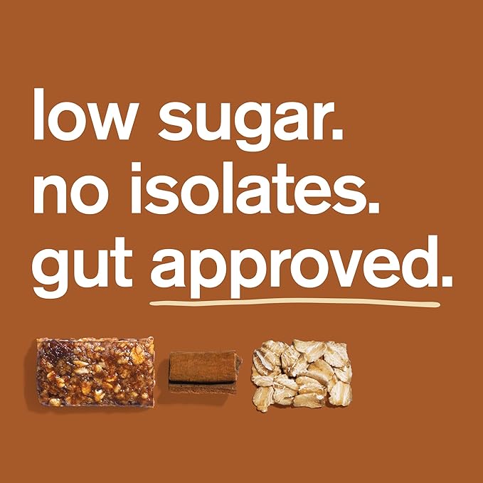 Skratch Labs Energy Bar | Cinnamon + Oatmeal (12 Pack) | Plant Based Healthy Snack | Low Sugar - 5g Protein | Non-GMO, Gluten Free, Soy Free, Vegan, Kosher