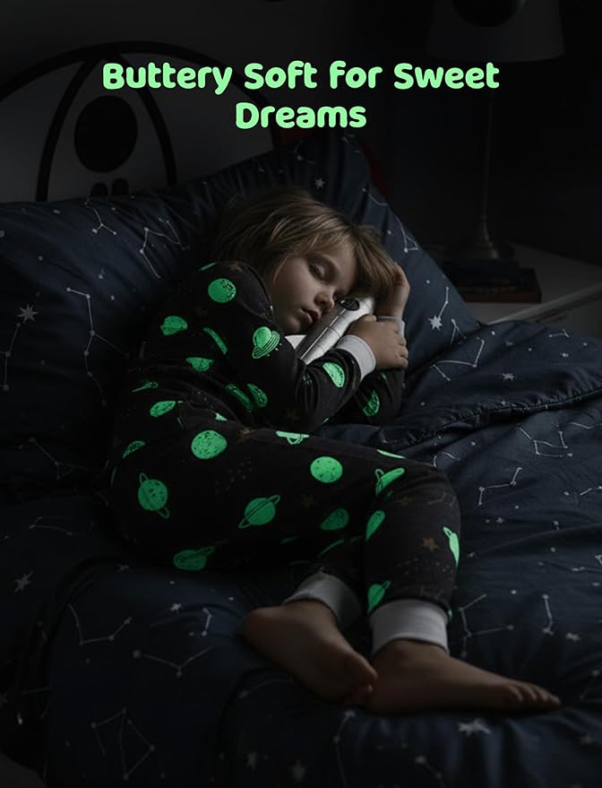 PATPAT Bamboo Viscose Pajama Sets for Toddler Boys & Girls Baby Kids, Ultra-soft Snug fit Pjs Sleepers for Birthday Holiday