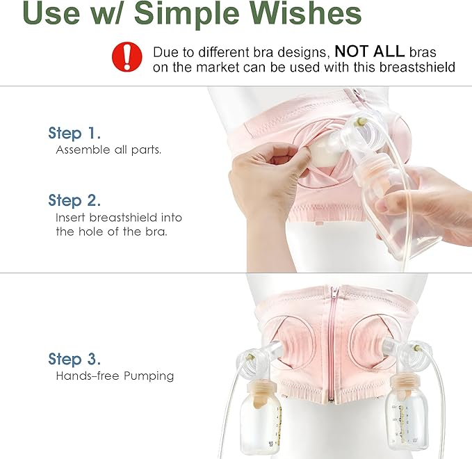 34 mm 2xOne-Piece Extra Large Breastshields w/Valves and Membranes Compatible wtih Medela Breast Pumps; Smaller Than Medela PersonalFit 36 Breastshield; Made by Maymom