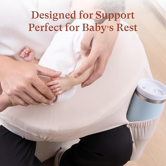 Nursing Pillow Covers Compatible with Breast Feeding Pillow Nursing Pillow (2 Pack Covers-Pillow NOT Included)