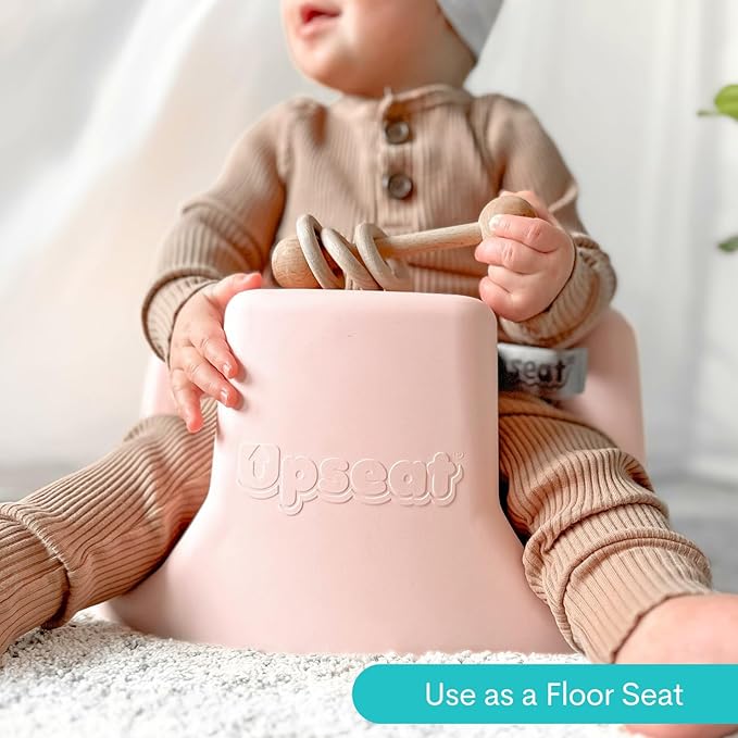 Upseat – The Original Ergonomic Baby Floor & Booster Seat with Tray, Developed with Physical Therapists for Upright Posture & Healthy Hip Development, 4–24 Months, Dishwasher-Safe Extra-Large Tray