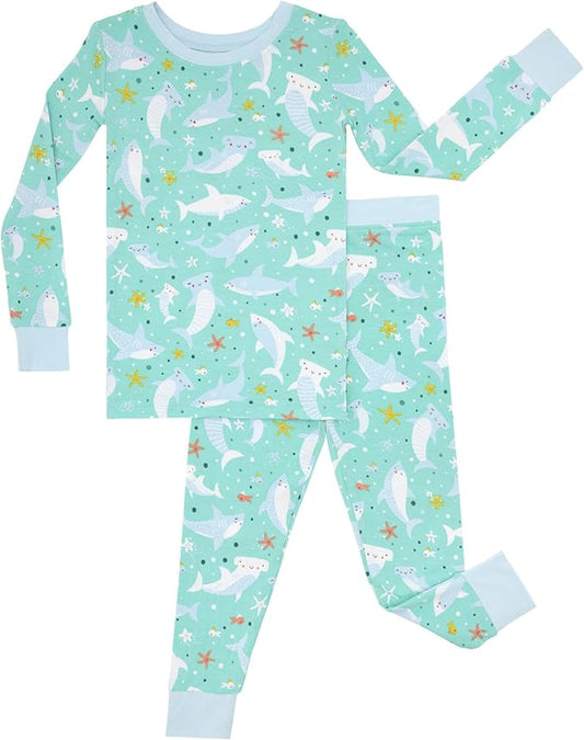 Little Sleepies Two-Piece Pajama Set for Boys & Girls, Soft Viscose from Bamboo Toddler Pajamas for Kids, Family Matching PJs