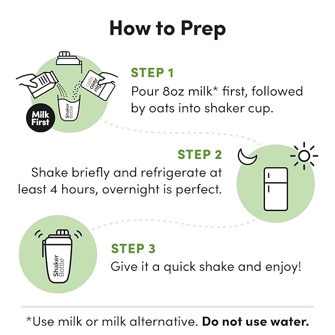 Oats Overnight Ultimate Variety Pack - High Protein, 5g Fiber Breakfast Protein Shake - Gluten Free Oatmeal, Non GMO High Protein Oatmeal - Green Apple Cinnamon, Coconut Cream Pie & More (16 Pack)