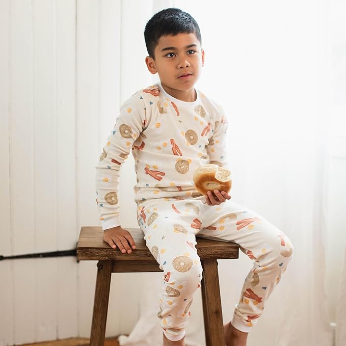 Burt's Bees Baby Boys' 2-Piece Long Sleeve Tee and Pants Organic Cotton Pajama Set