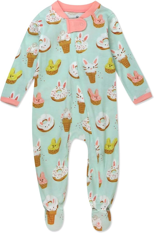 HonestBaby Baby Celebration Sleep & Play Footed One-Piece Pajama Sleeper 100% Organic Cotton