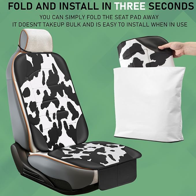 Siivton Car Seat Protector for Child Car Seat,Waterproof Car Seat Cover with Thick Padding, Non-Slip Backing, Protects Fabric & Leather Seats, 2 Mesh Storage Pockets(2 Pack)