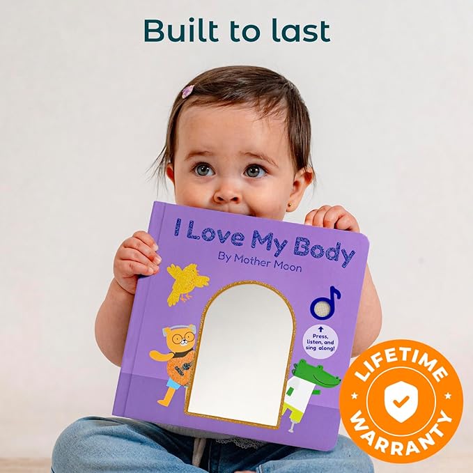 Cali's Books I Love My Body by Mother Moon | Feelings & Emotions Book for Toddlers 1-3 - Musical Books for Kids, Interactive Toddler Sound Book, Talking Learning Music Toys