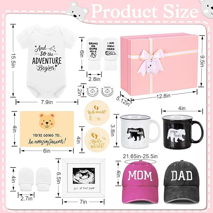 Best New Parents Gifts for Couples,First Time New Mom and Dad to Be Gifts 2025,Expecting Parents,Gender Reveal Gift for Parent to Be, Baby Gift Basket,Baby Shower,decisive Coin,Pregnancy,Girl,Boy