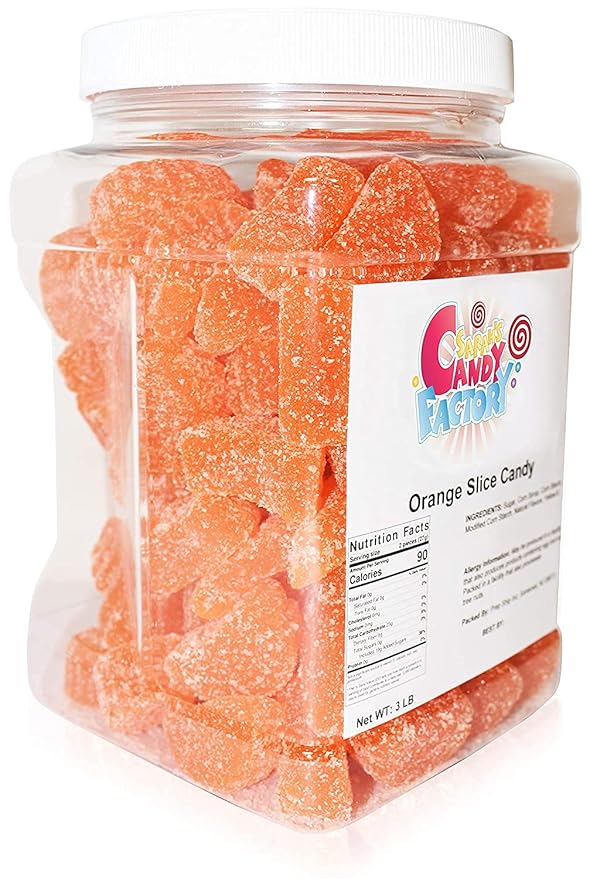 Sarah's Candy Factory Orange Slice Candy (3 Lbs in Jar)