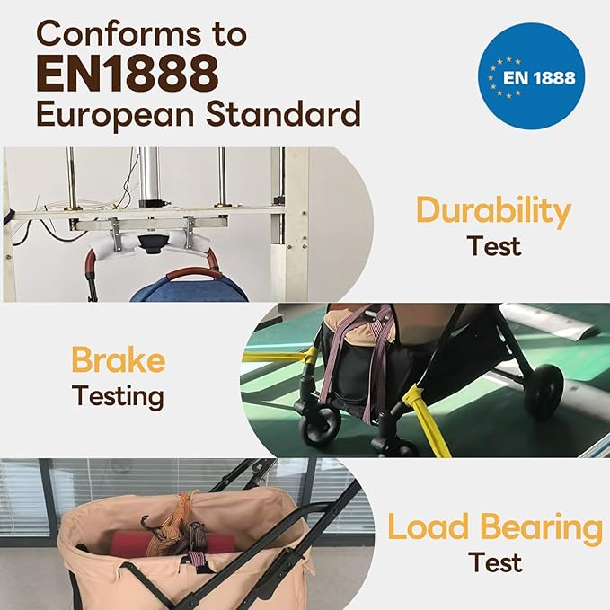 【One-Pull Open Ver.】 PETTENA Dog Stroller for Small Dogs, One-Touch Foldable Dog Stroller for Small/Medium Dogs Cats up to 44 Lbs, Khaki