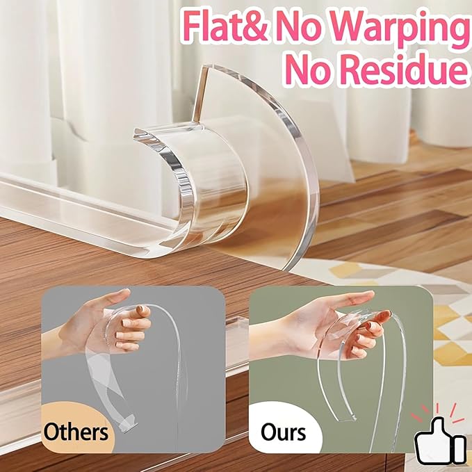 Clear Soft Corner Protectors for Furniture Strip,2in x13FT,2 Rolls,Sharp Edge & Table Bumper,Window Edge,Wall Protector, Soft Corner Guards Safe for Proof,Table Corner Protectors in Family