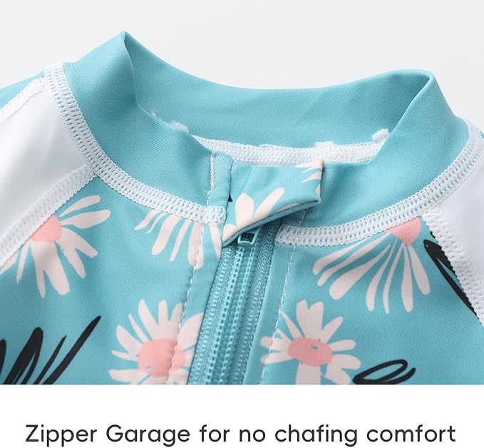 Baby Swimsuit UPF 50+ Sun Protection One Piece Zipper Beach Swimwear for Little Boys Girls Toddler