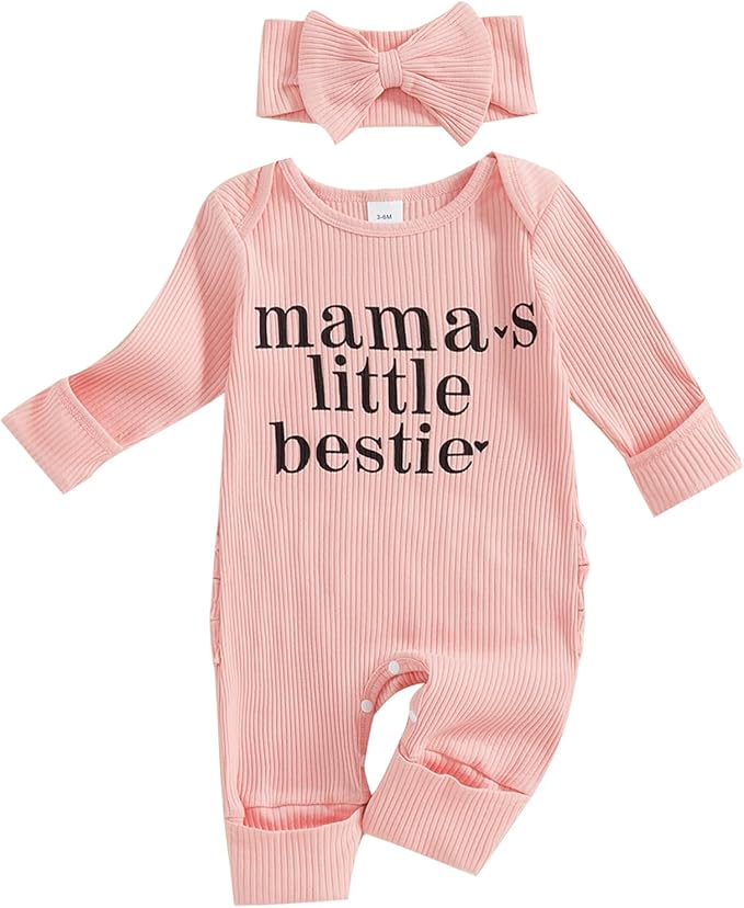 Newborn Girl Clothes Baby Girl Coming Home Outfit Zipper One-piece Outfits Ruffle Footie Bodysuit Jumpsuit Headband