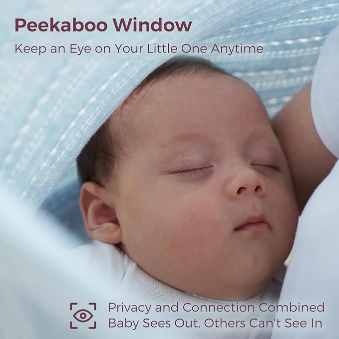 Momcozy Ultra-Light Nursing Cover for Breastfeeding, Soft Breathable Tencel™ Lyocell Fabric, Multi-Use Feeding Shawl, Newborn Essentials Must Haves(Blue)