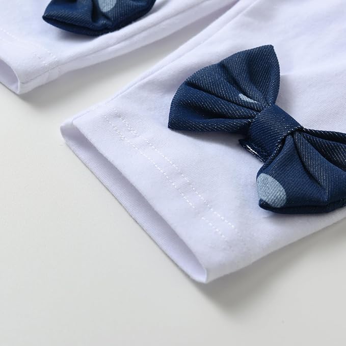 3PCS Baby Girl Clothes Ruffle Floral Shirt Tops Pants Headband Outfit Sets