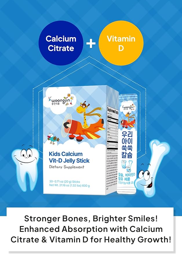 Korean Food Kids Calcium Vit D Jelly Stick | Kids Snack, Woongjin Food
