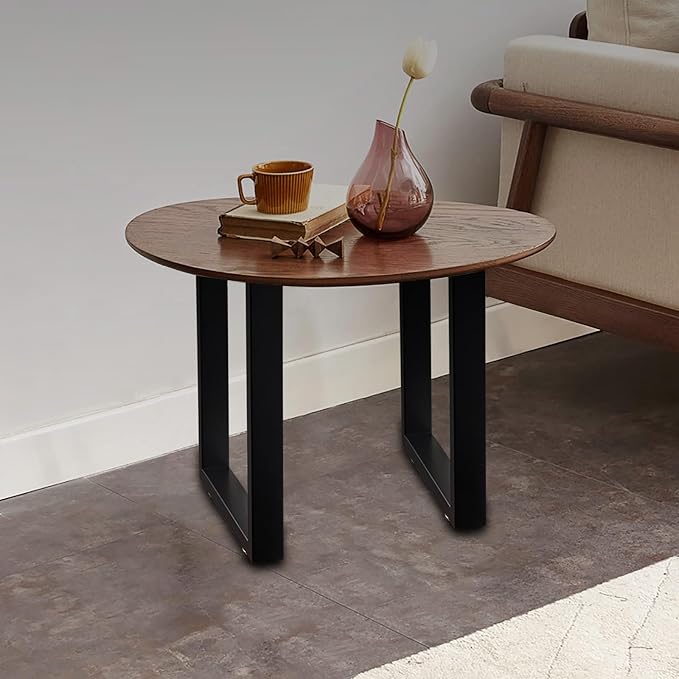 24 Inch Metal Coffee Table Legs Desk Legs for Furniture, Nightstand, End Table, Side Table, Desk, Black, Set of 2