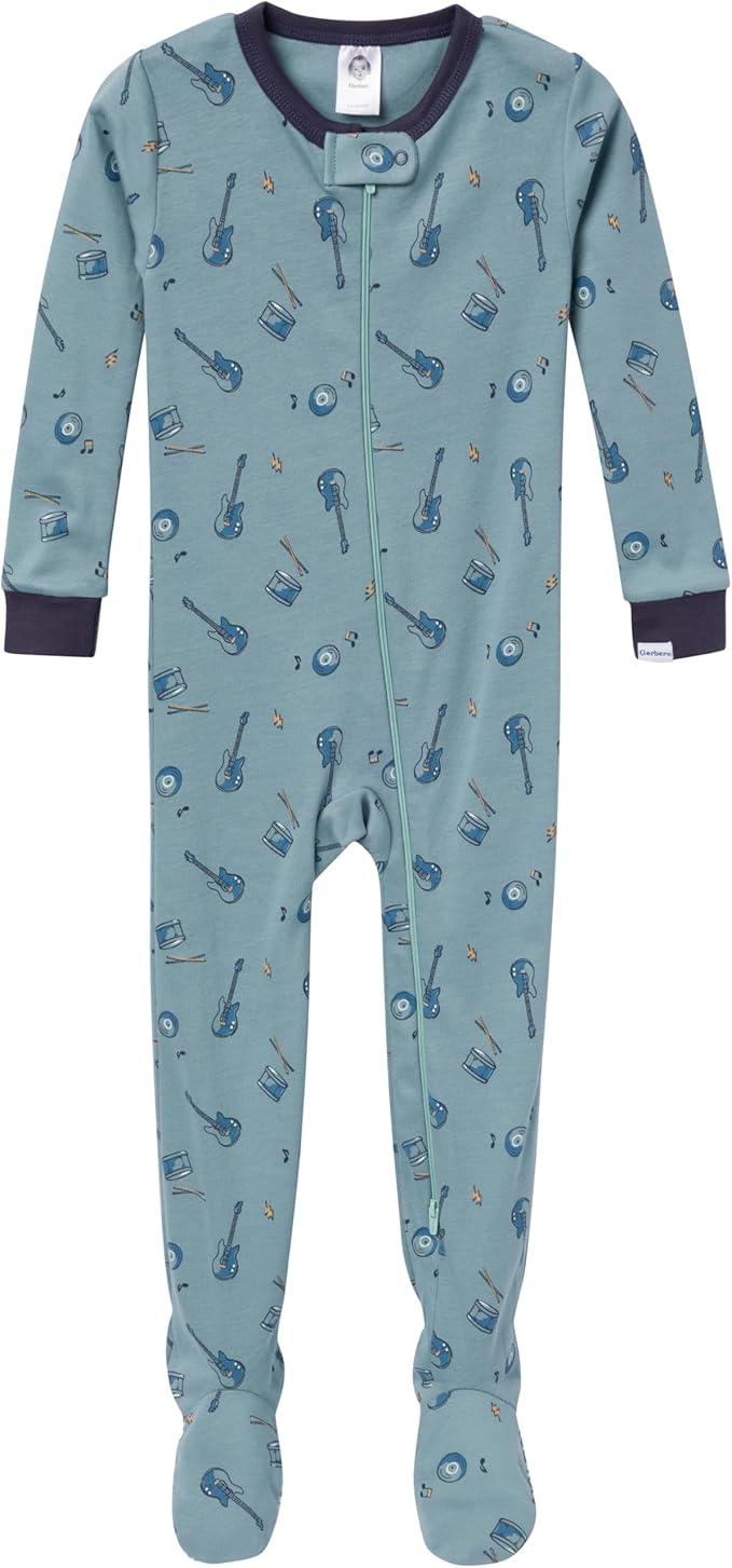 Gerber baby-boys Baby-boys 4-pack Footed Pajamas
