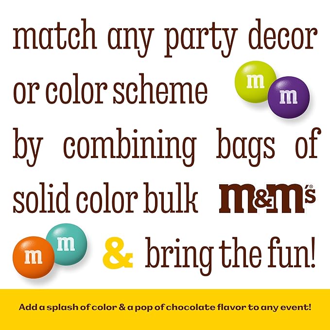 M&M’S WORLD Milk Chocolate Candy, Single Color, Dark Pink, 5-Pound Bulk Bag (Pack of 1)